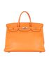 Birkin 40 in Orange Togo, front view